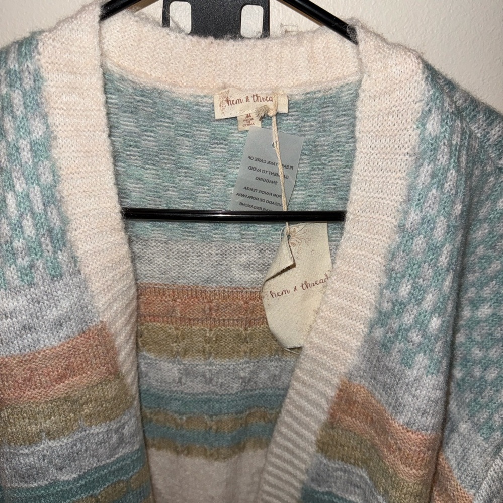 Hem & Thread Open-Front Cardigan - Picture 2 of 4